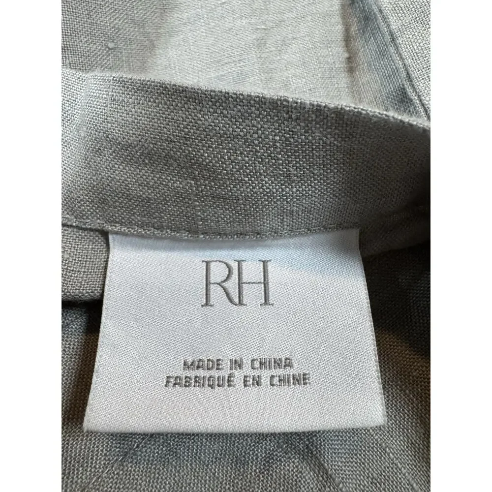 Lot Of 2 Restoration Hardware StoneWashed Belgian Flax Linen King Lounger Shams